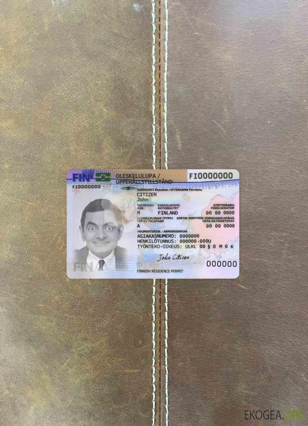 Permis de séjour en Finlande version 2 photolook AVANT